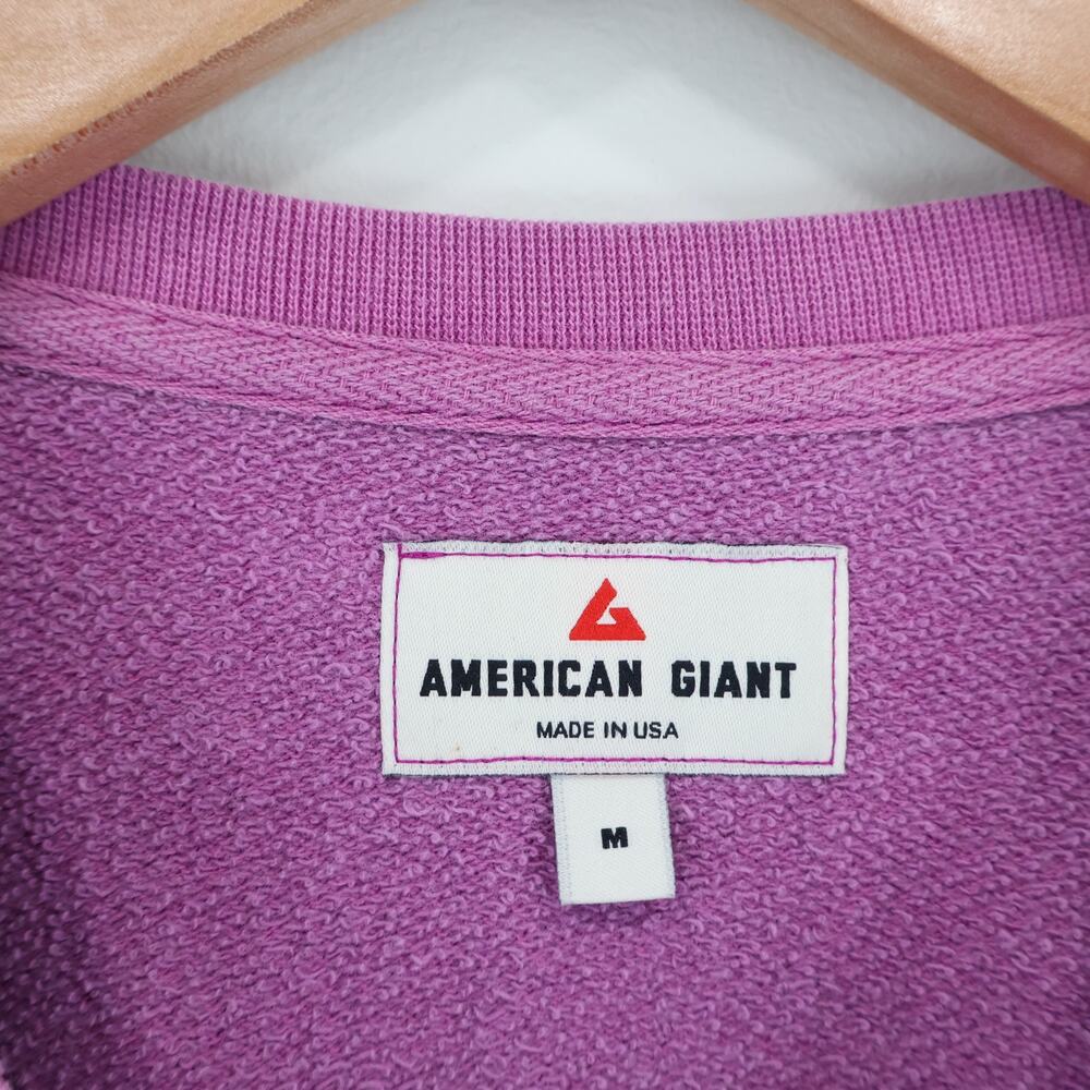 NWOT American Giant Women's Relaxed French Terry Crew Cattleya Orchid Medium - Picture 8 of 9